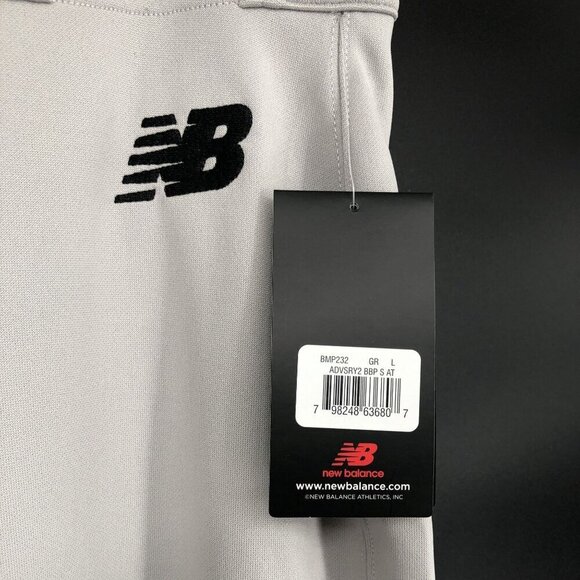 New Balance Men's Solid Full Length Baseball Pants L Gray Fast Dry Moisture Wick - Picture 3 of 10
